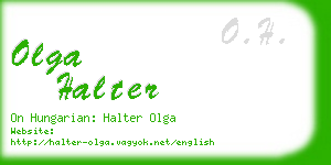 olga halter business card